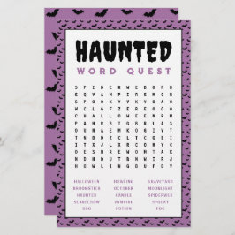 Halloween Ord Search-spel | Spel i Ord utan tak Brevpapper