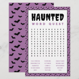 Halloween Ord Sök Spel | Spökiga Ordspel Brevpapper