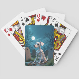 Halloween Origami Skeleton Hund Casinokort