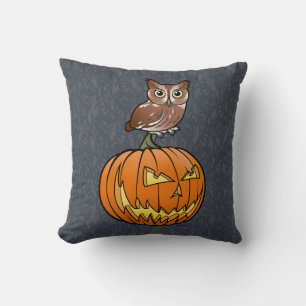 Halloween östlig Screechuggla Kudde