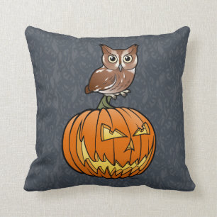 Halloween östlig Screechuggla Kudde