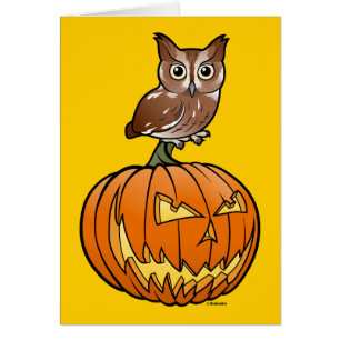 Halloween östlig Screechuggla OBS Kort