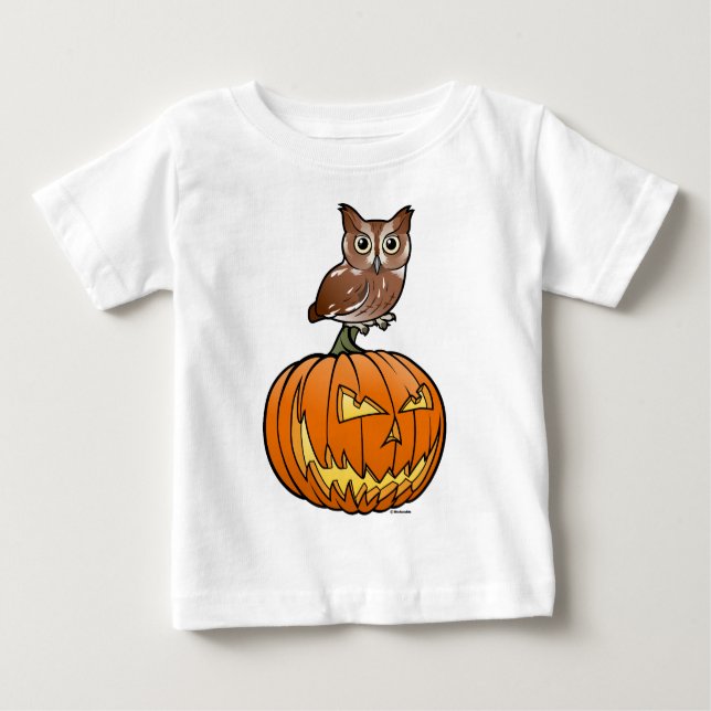 Halloween östlig Screechuggla Tee (Framsida)