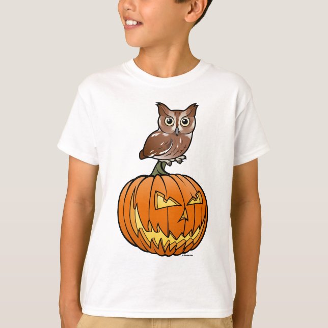 Halloween östlig Screechuggla Tee (Framsida)