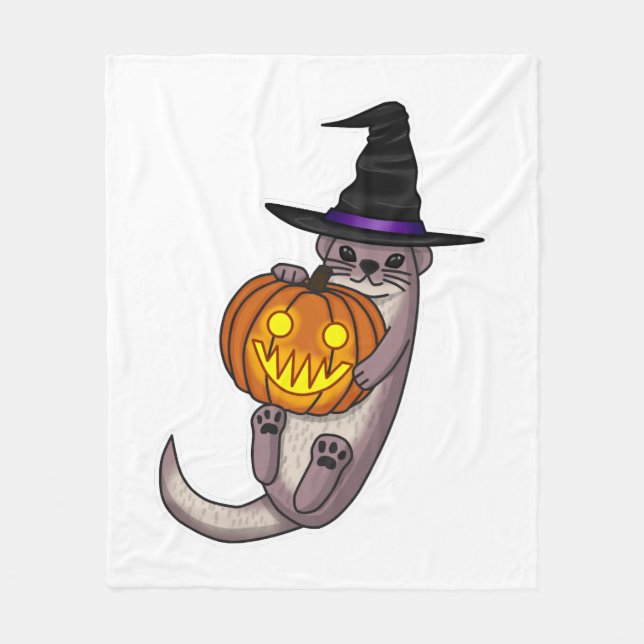 Halloween Otter Fleecefilt (Framsidan)