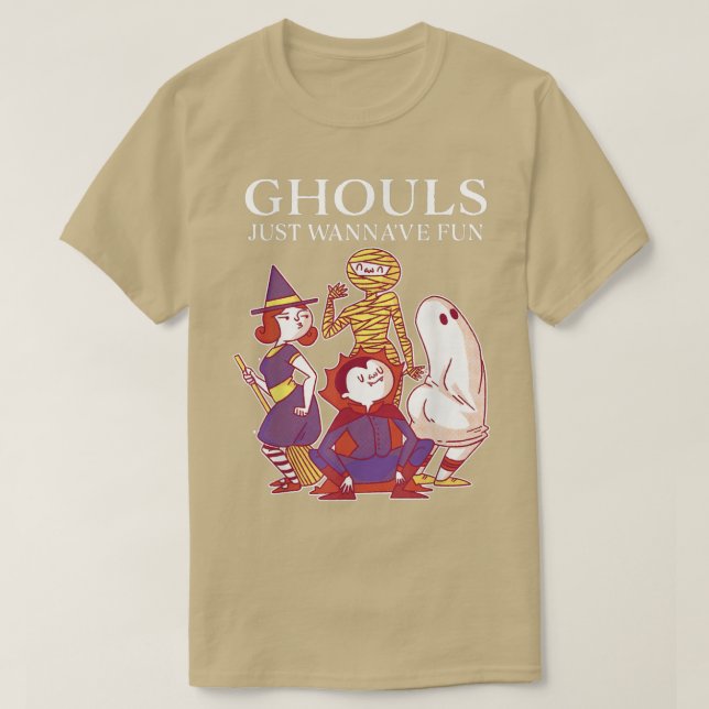 Halloween Outfit Ghouls vill ha Roligt 277 T Shirt (Design framsida)