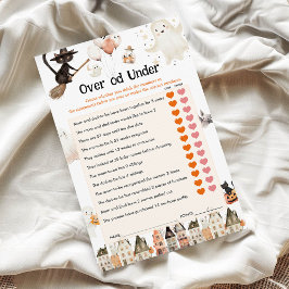 Halloween över eller under spel, babyvisningsspel