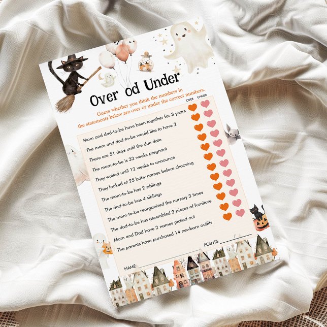 Halloween över eller under spel, babyvisningsspel (Skapare uppladdad)