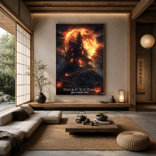 Halloween på den spökiga månens kulle poster