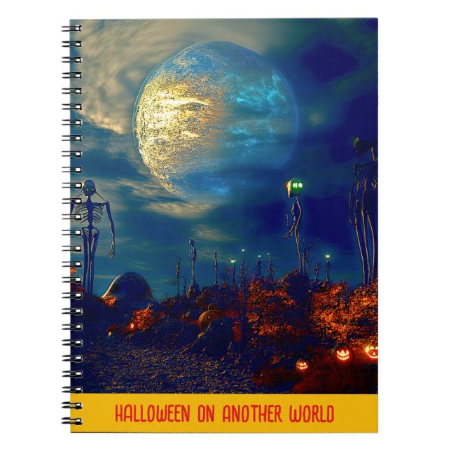 Halloween på en annan värld anteckningsbok (Framsidan)