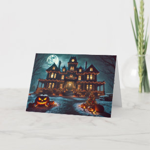 Halloween på julhälsningskort meddelande