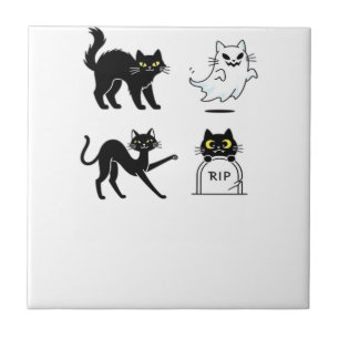 Halloween Pack Skräckinjagande och festlig grafik Kakelplatta