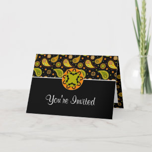Halloween Paisley inbjudan