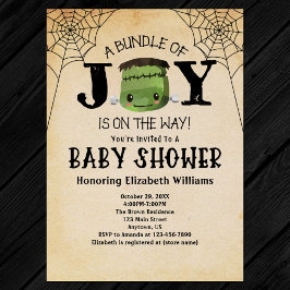 Halloween-paket med Joy Frankenstein Baby Shower Inbjudningar