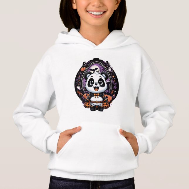 Halloween Panda 2-sidig T Shirt (Framsida)