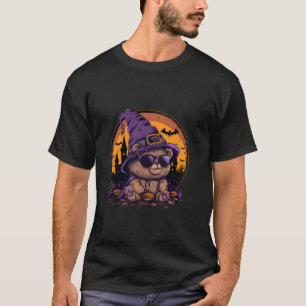 Halloween Panda Bear Haunted Castle Fladdermus Pum T Shirt