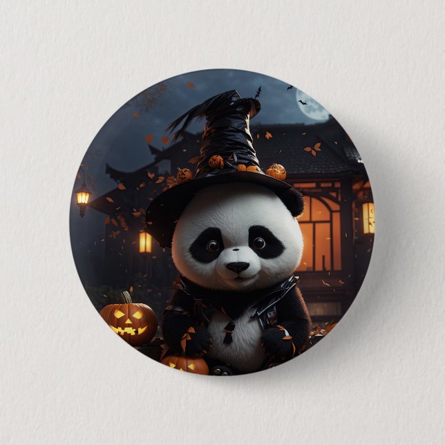 Halloween panda knapp (Framsida)