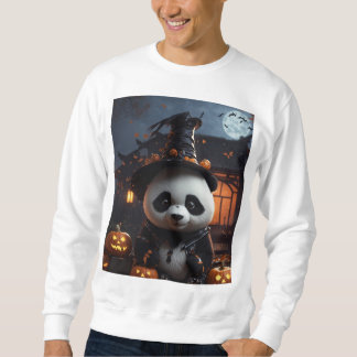 Halloween panda lång ärmad tröja