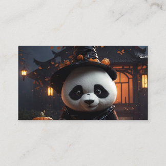 Halloween panda visitkort