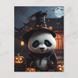 Halloween panda vykort