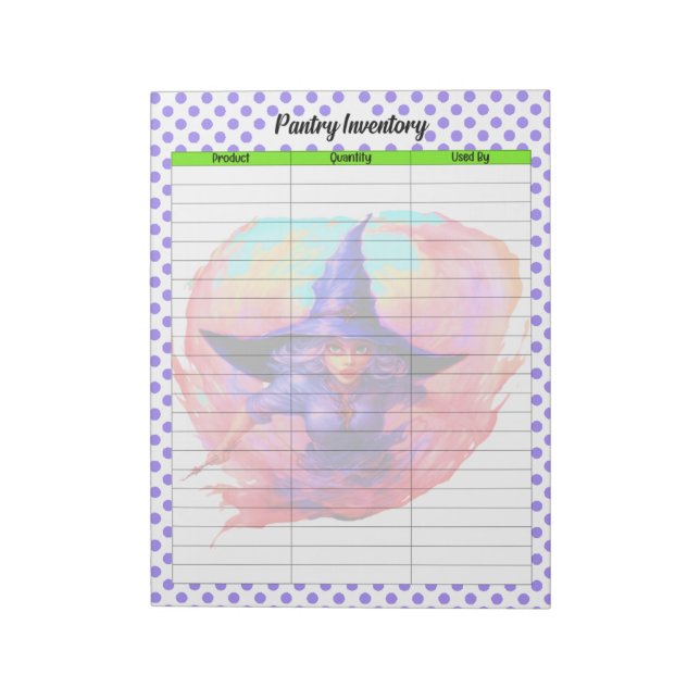 Halloween-panelinventeringslista Anteckningsblock (Roterad)