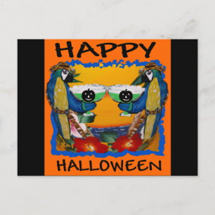 HALLOWEEN PAPAGAJER VYKORT