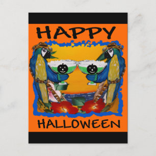 HALLOWEEN PAPAGAJER VYKORT