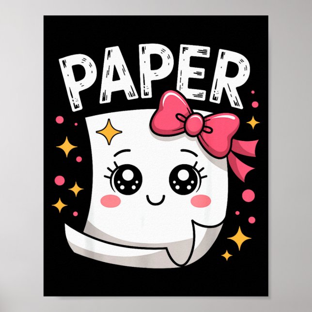 Halloween Paper Scissors Rock Matching Cute Paper  Poster (Framsidan)
