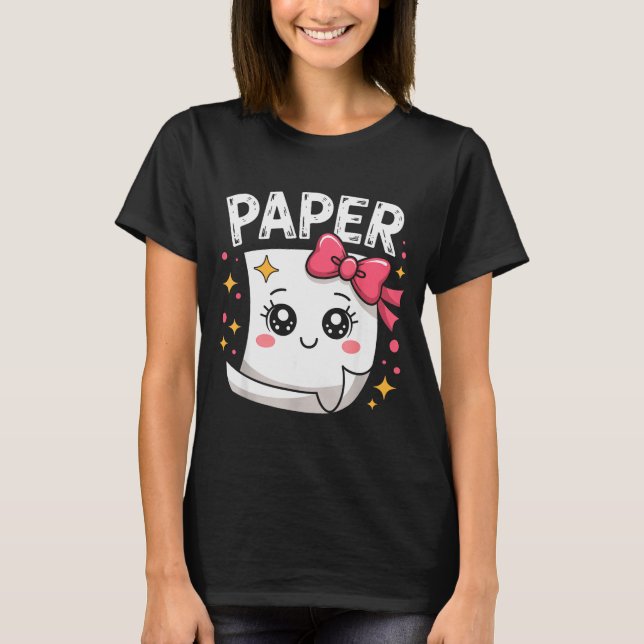 Halloween Paper Scissors Rock Matching Cute Paper  T Shirt (Framsida)