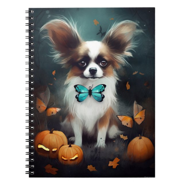 Halloween Papillon med pumpor Anteckningsbok (Framsidan)