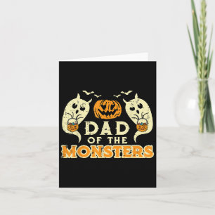 Halloween Pappa i Monsters Funny Family Costume Pa Kort