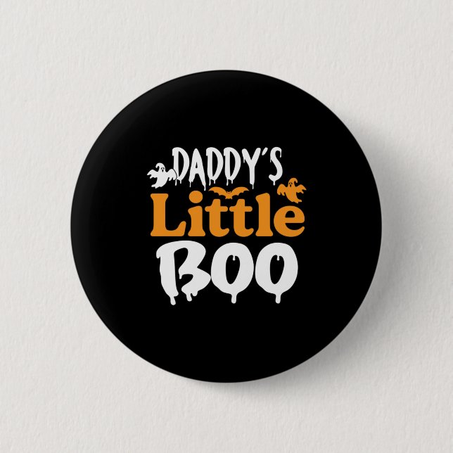 Halloween Pappa Little Boo Birthday Knapp (Framsida)