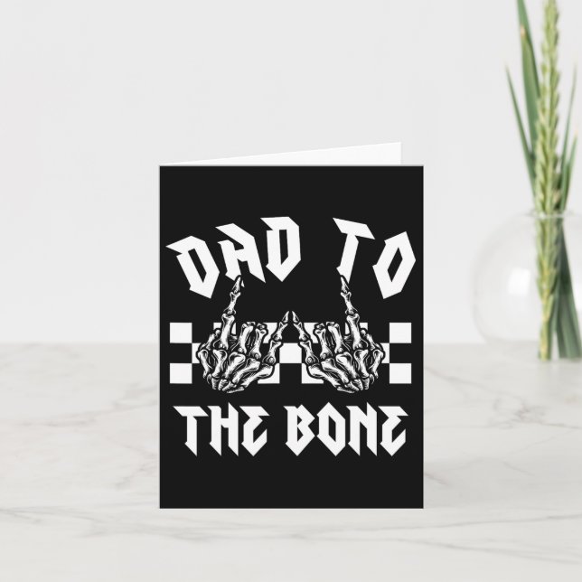 Halloween Pappa till Bone Funny Skeleton Hand Mana Kort (Framsida)
