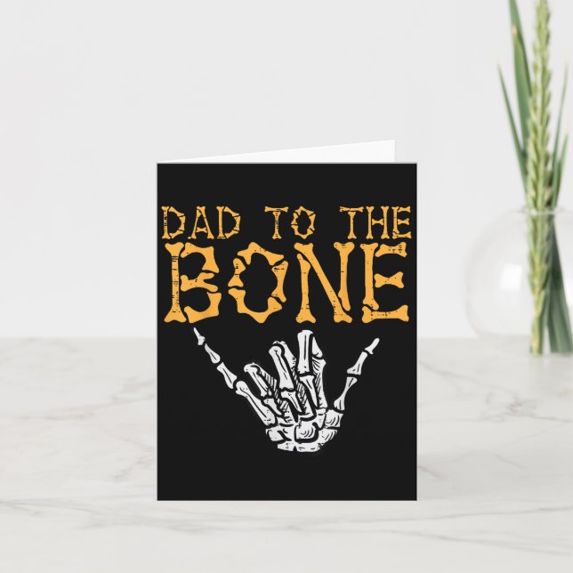Halloween Pappa till Bone Skeleton Hand Roligt Pap Kort (Framsida)