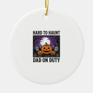 Halloween Pappa Tröja Svårt Att Jaga Roligt Fader Julgransprydnad Keramik