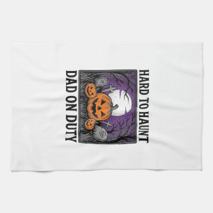 Halloween Pappa Tröja Svårt Att Jaga Roligt Pappa Kökshandduk