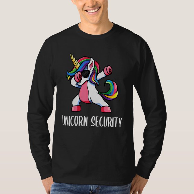 Halloween Pappa-Vuxen Costume, Unicorn Secu T Shirt (Framsida)