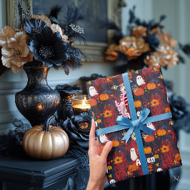 Halloween-papper med söt, söt, snygg design presentpapper