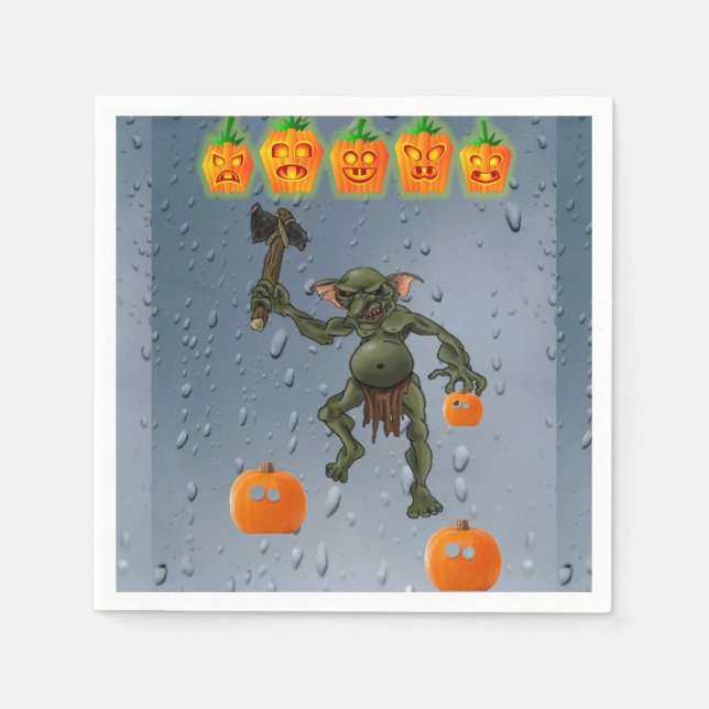 Halloween Papper Napkins, Goblin Pappersservett (Framsidan)