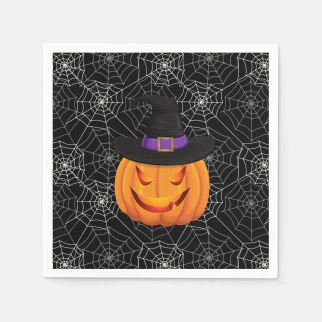 Halloween Papper Napkins-Pumpkin Pappersservett (Framsidan)