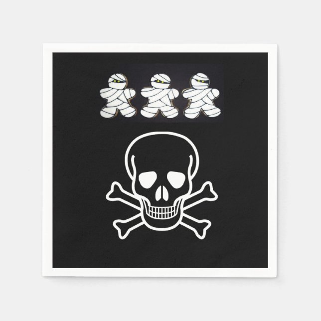 Halloween Papper Napkins, Skull Pappersservett (Framsidan)