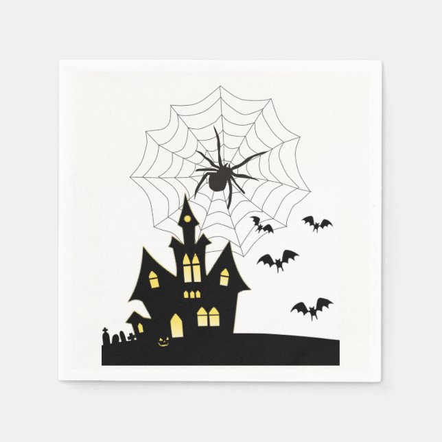 Halloween Papper Napkins, Spider Pappersservett (Framsidan)