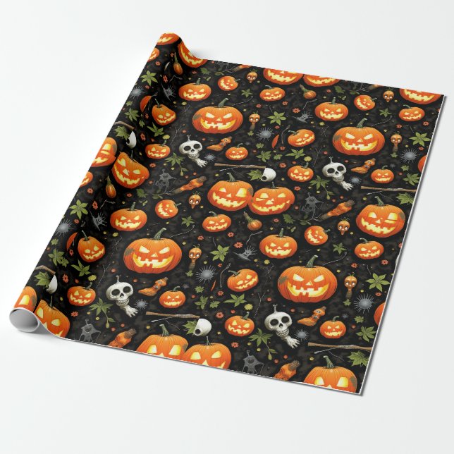 Halloween-papper Presentpapper (Utrullad)