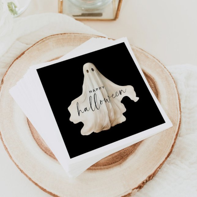 Halloween Pappersservett Ghost Spooky Black Decor (Skapare uppladdad)