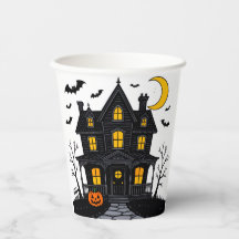 Halloween Pappra Kopp med hemlig husdesign