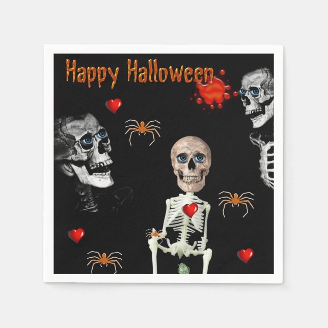 Halloween Pappra Napkins, Happy halloween Pappersservett (Framsidan)
