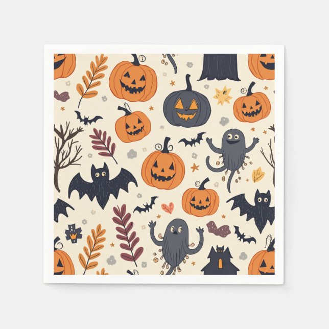 Halloween Pappra Napkins Pappersservett (Framsidan)