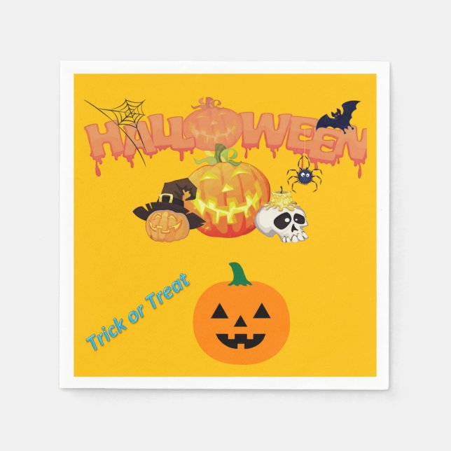 Halloween Pappra Napkins Pappersservett (Framsidan)