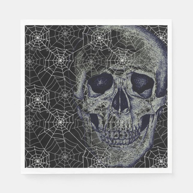 Halloween Pappra Napkins-Skull & Websar Pappersservett (Framsidan)