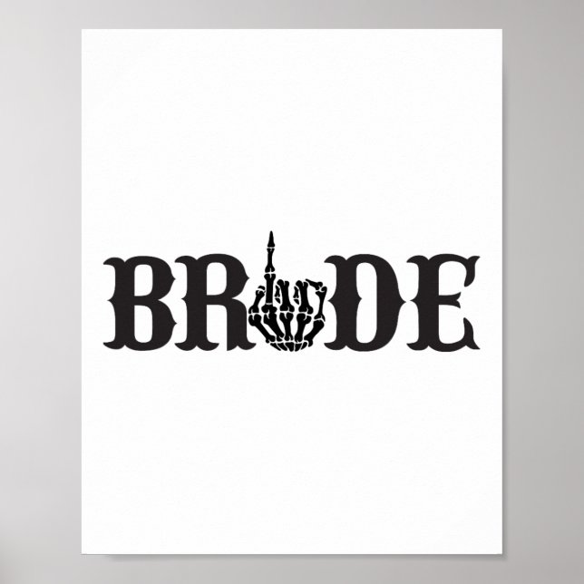 Halloween par Bride Groom Skeleton Matching Bri Poster (Framsidan)